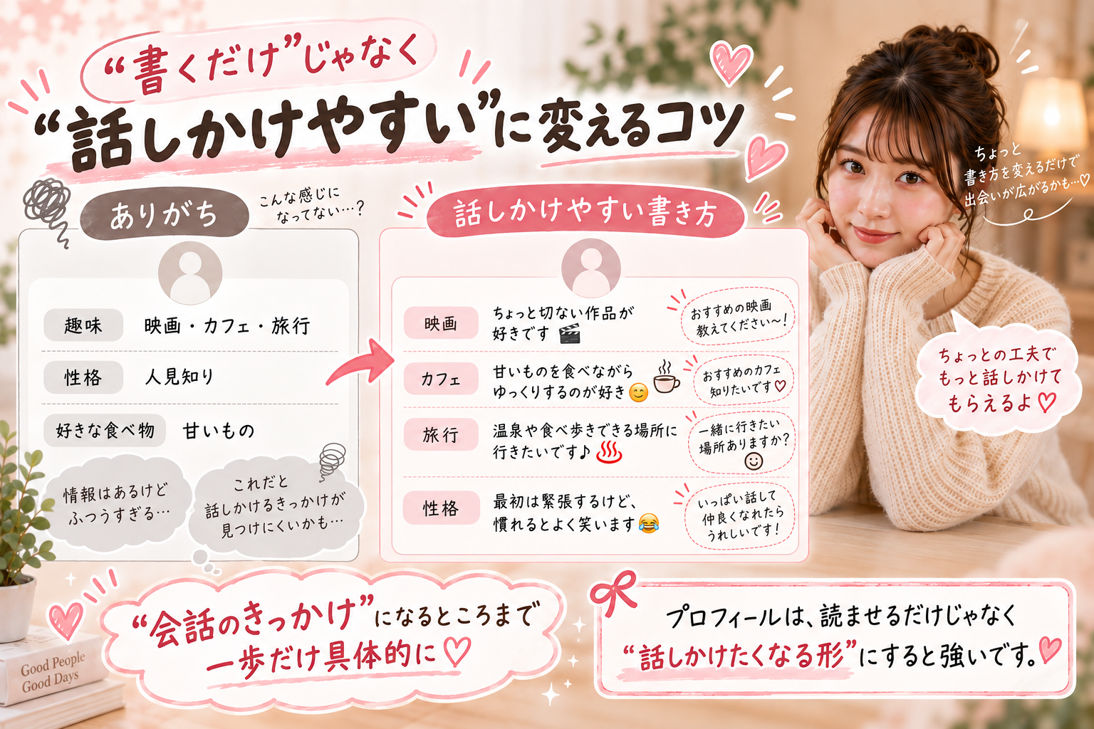 話しかけやすいプロフィールの書き方